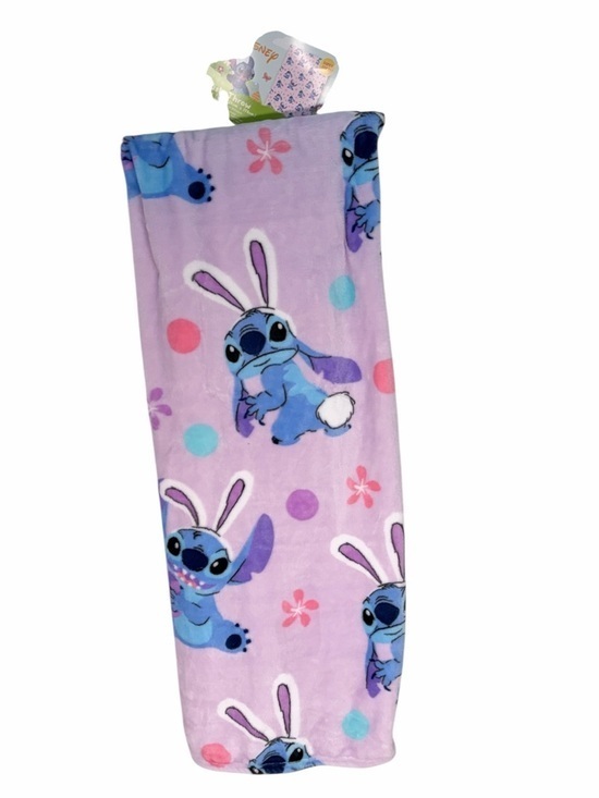 Disney Other - Disney Stitch Easter Bunny Plush Throw Blanket 50 x 70 Purple Lilo and Stitch